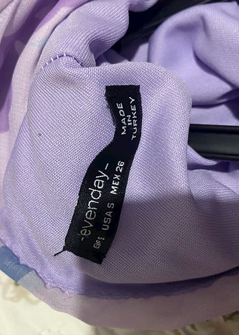 Mor Tül Detaylı Uzun Kollu Mini Elbise - Görsel 4