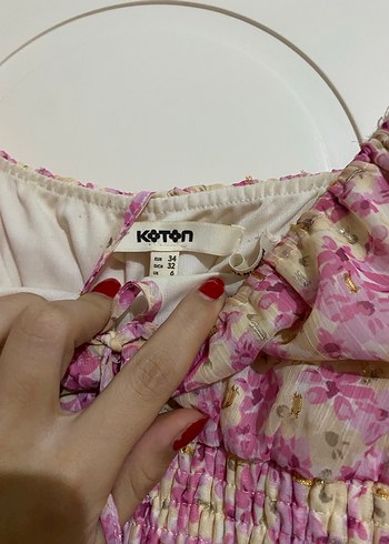 Pembe V Yaka Dantel Detaylı Midi Elbise - Görsel 4