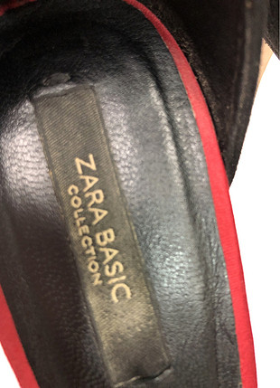 36 Beden Zara Kırmızı&Siyah; Topuklu Ayakkabı