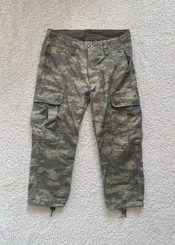 Gri Kamuflaj Desenli Kadın Boyfriend Pantolon - Görsel 2