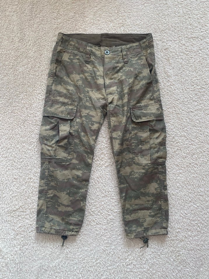 Gri Kamuflaj Desenli Kadın Boyfriend Pantolon - Görsel 2