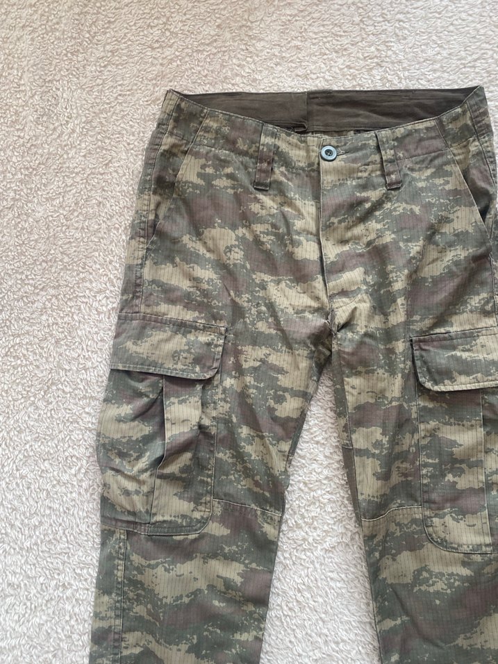 Gri Kamuflaj Desenli Kadın Boyfriend Pantolon - Görsel 4