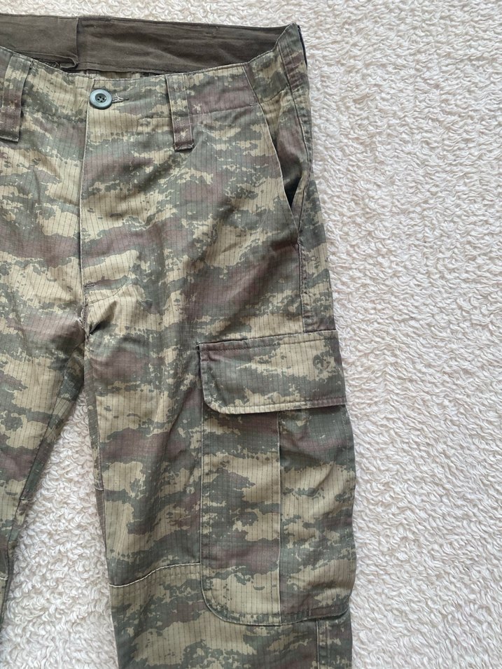 Gri Kamuflaj Desenli Kadın Boyfriend Pantolon - Görsel 3