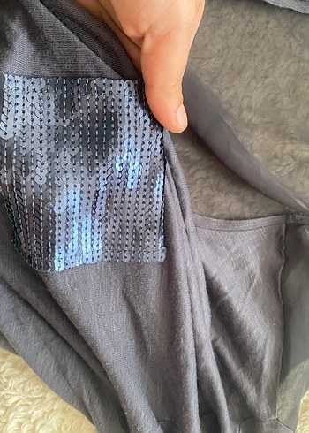 Gri Uzun Kollu bluz - Görsel 4