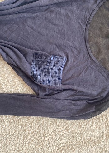 Gri Uzun Kollu bluz - Görsel 2