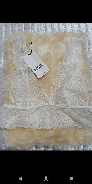 beyaz dantel bralet