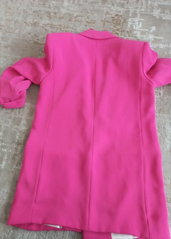 Pembe Düğmeli Kadın Blazer Ceket - Görsel 7