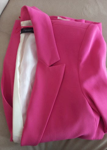 Pembe Düğmeli Kadın Blazer Ceket - Görsel 11