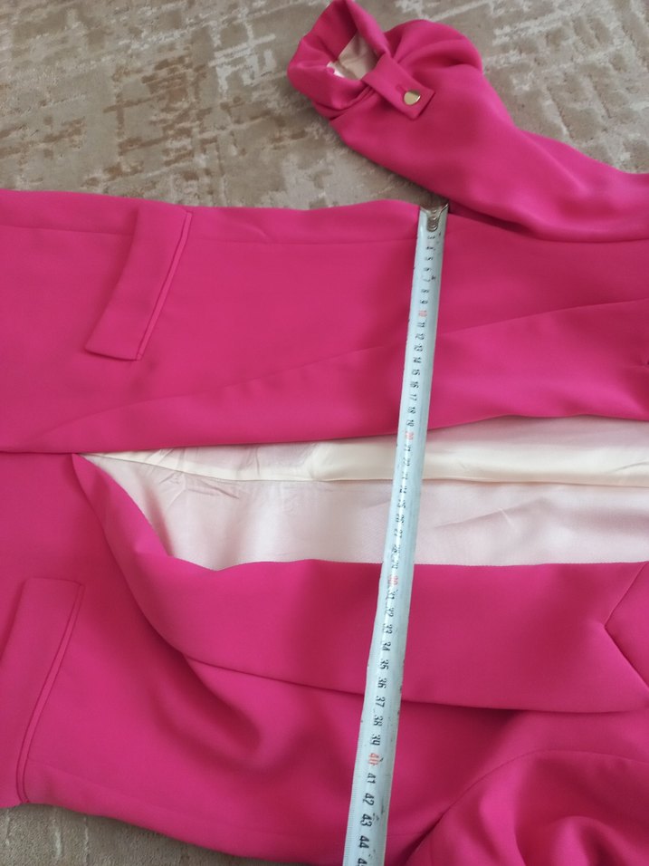 Pembe Düğmeli Kadın Blazer Ceket - Görsel 3