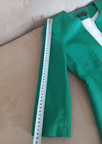 Düğmeli Yeşil Kadın Blazer Ceket - Görsel 4