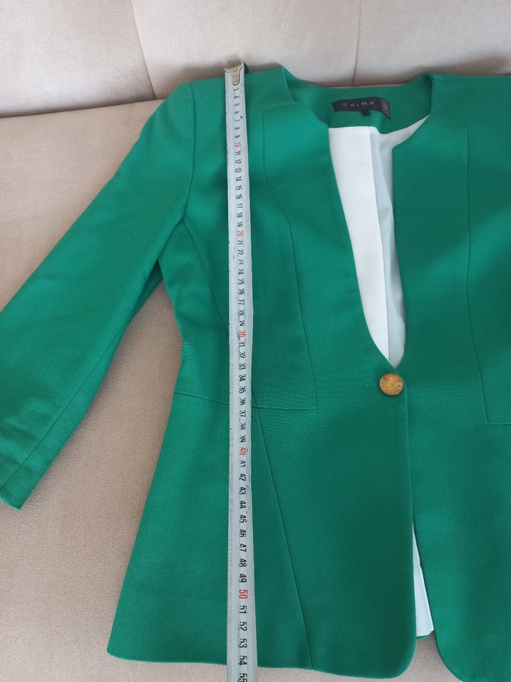 Düğmeli Yeşil Kadın Blazer Ceket - Görsel 3