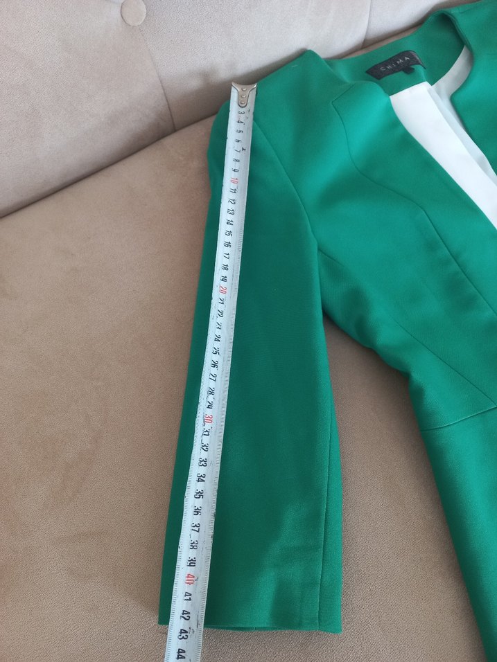 Düğmeli Yeşil Kadın Blazer Ceket - Görsel 4