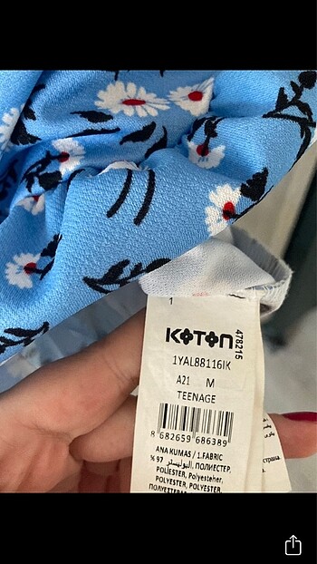 Koton mavi yazlık elbise