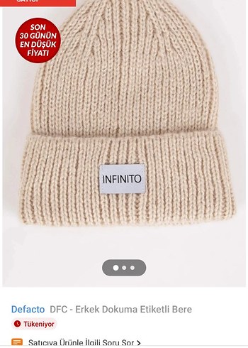 Bej Örgü Erkek Bere INFINITO - Görsel 6