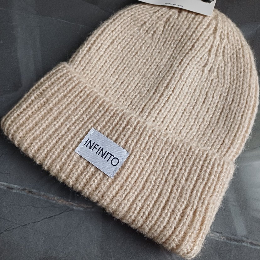 Bej Örgü Erkek Bere INFINITO - Görsel 4