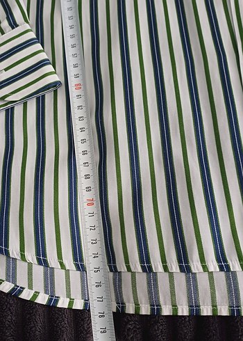Çizgili Uzun Kollu Erkek Gömlek - Görsel 5