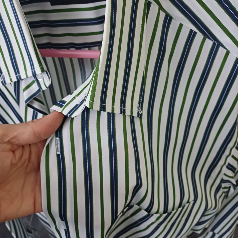 Çizgili Uzun Kollu Erkek Gömlek - Görsel 3