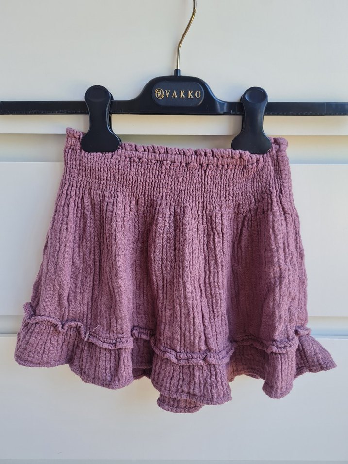 Zara Kız Çocuk Mor müslin Fırfırlı Etek - Görsel 2