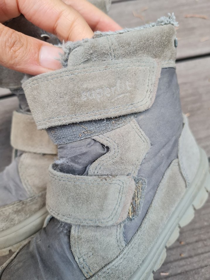 Gri  Çocuk Kürklü Bot - Görsel 3