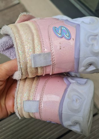 Pembe cırt cırtlu skechers bot - Görsel 4