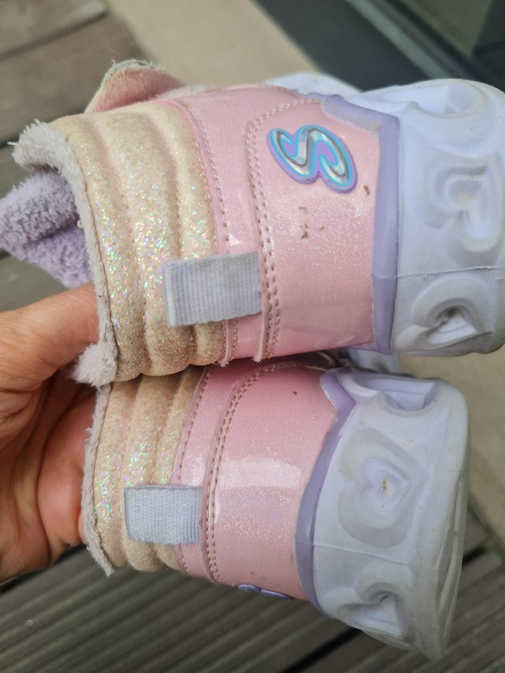 Pembe cırt cırtlu skechers bot - Görsel 4