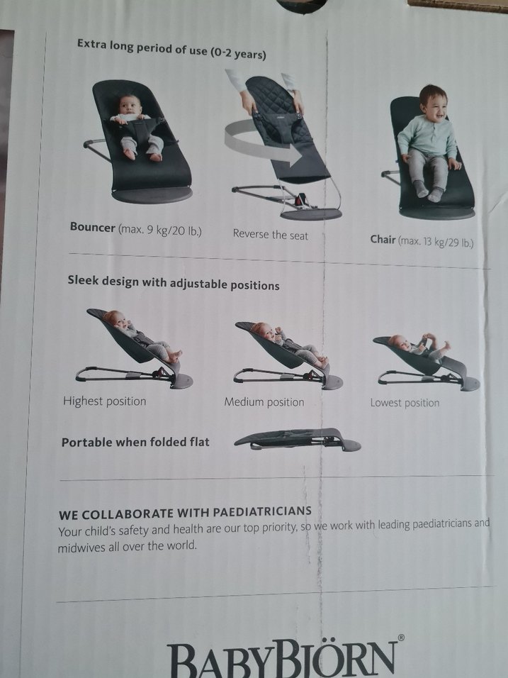 BabyBjörn Bouncer Bliss Bebek Ana Kucağı Siyah - Görsel 3