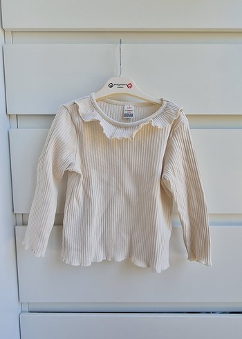 LC Waikiki Lcw Fırfırlı Beyaz ve Çizgili Kız Bluzları