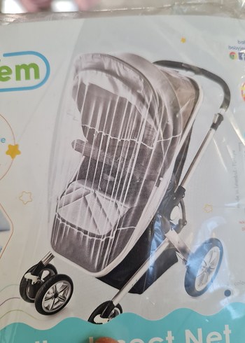 BabyJem Bebek Arabası Sinekliği Beyaz - Görsel 2