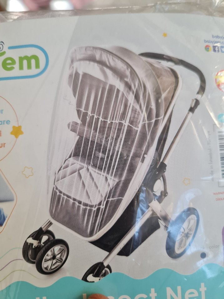 BabyJem Bebek Arabası Sinekliği Beyaz - Görsel 2