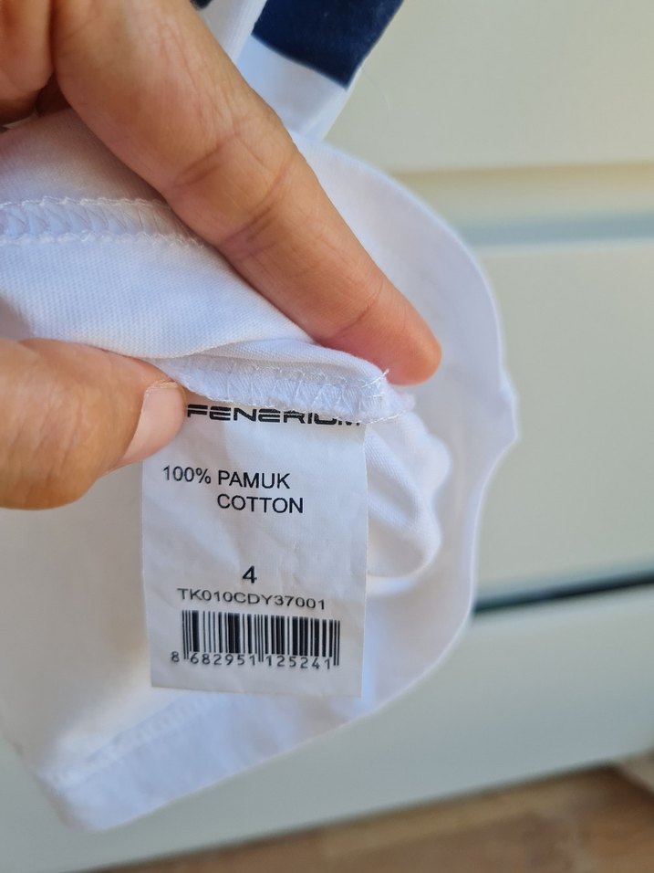 Beyaz Erkek Çocuk Fenerbahçe Baskılı Tişört - Görsel 3