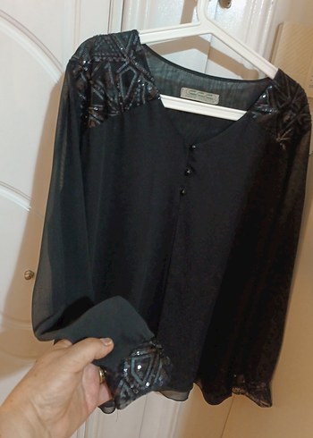 Christin Coton Club şık şifon bluz. - Görsel 8