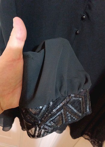 Christin Coton Club şık şifon bluz. - Görsel 5