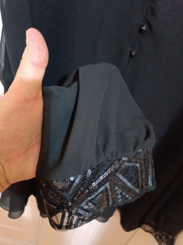 Christin Coton Club şık şifon bluz. - Görsel 5