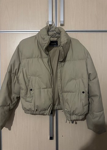 Bej Kadın Şişme Mont - Görsel 2