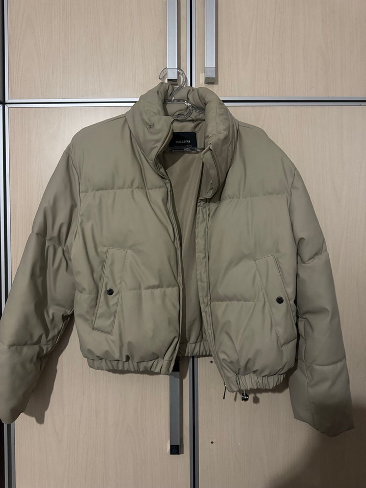 Bej Kadın Şişme Mont - Görsel 2