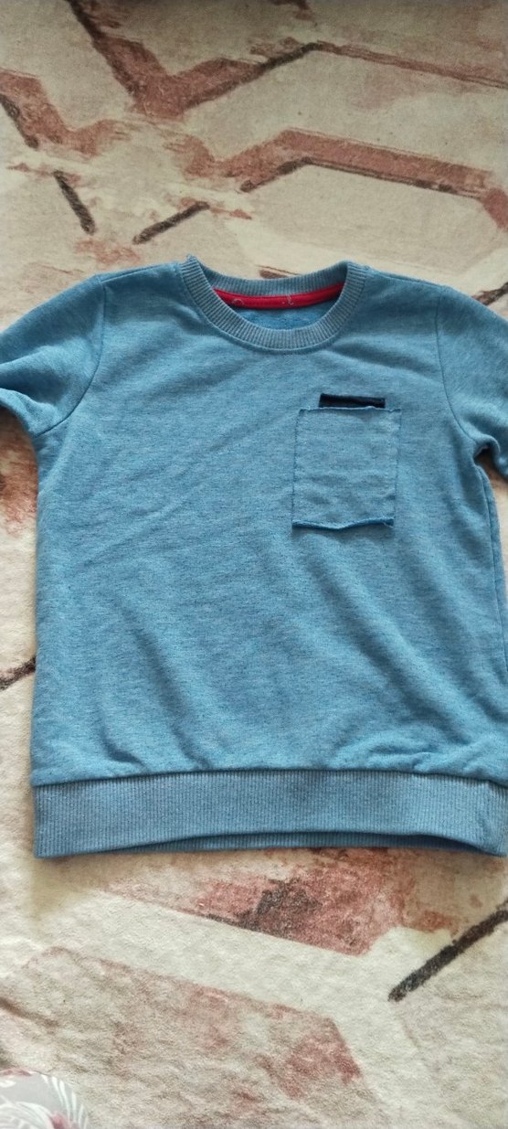 Renkli Erkek Çocuk Düğmeli Yeşil Kazak - Görsel 5