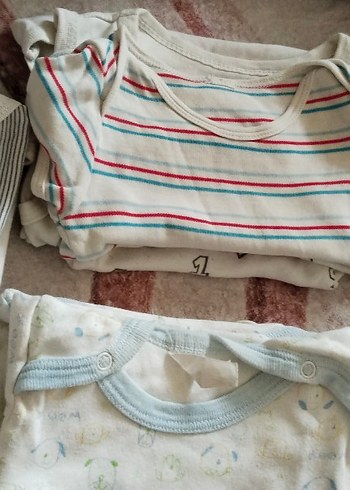 Bebek Erkek Örgü Pamuk Hastane Kıyafeti yeni doğan - Görsel 2