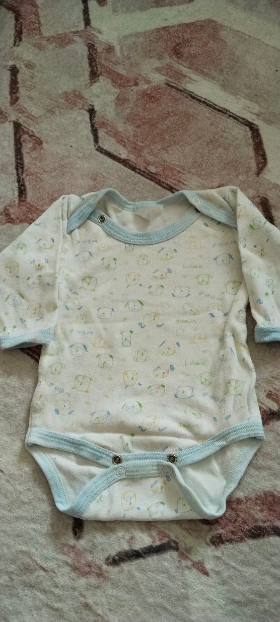 Bebek Erkek Örgü Pamuk Hastane Kıyafeti yeni doğan - Görsel 4