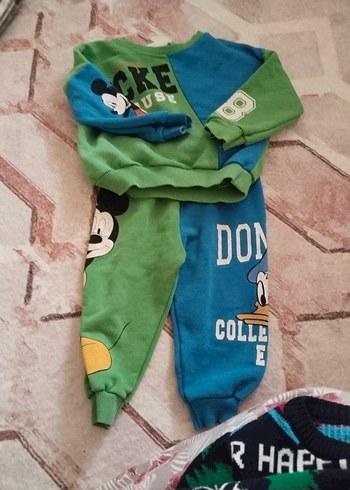 Erkek Bebek Çok Renkli Baskılı Eşofman Takımı - Görsel 2