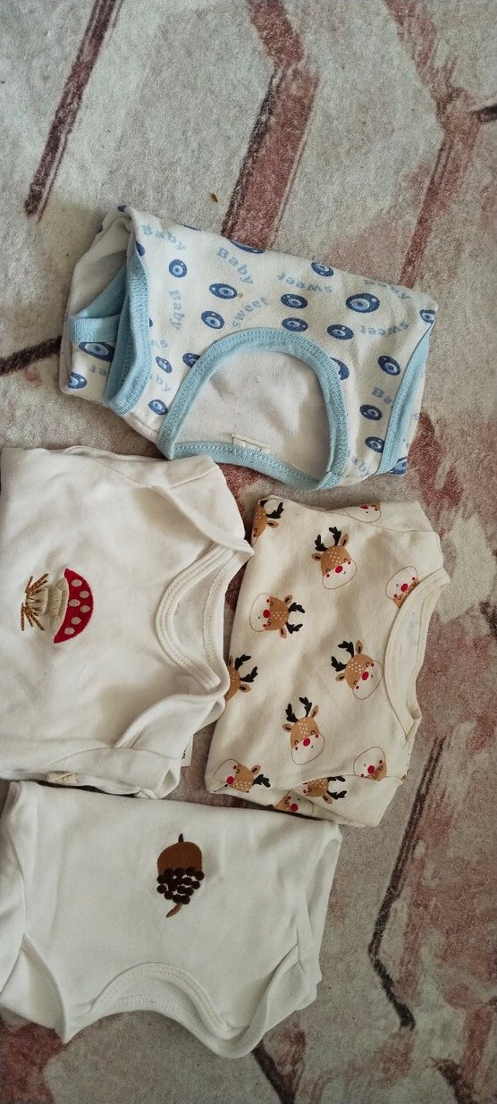 Düğmeli Beyaz Erkek Bebek Atlet - Görsel 2