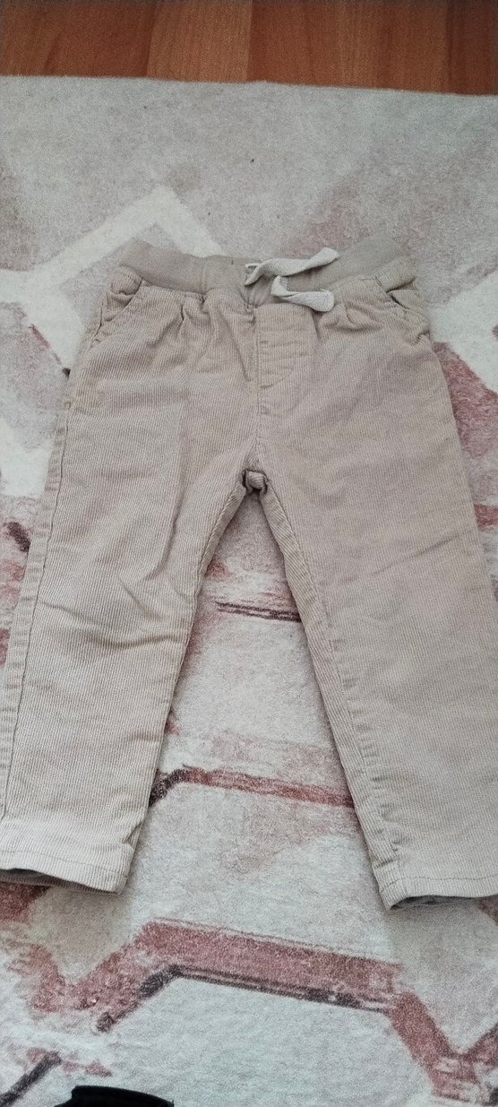 Düğmeli Bej Erkek Çocuk Pantolonu - Görsel 2