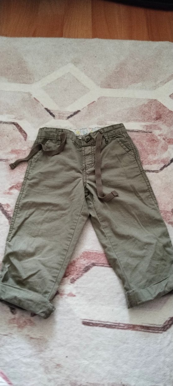 Kemerli Erkek Çocuk Keten Pantolon - Görsel 2