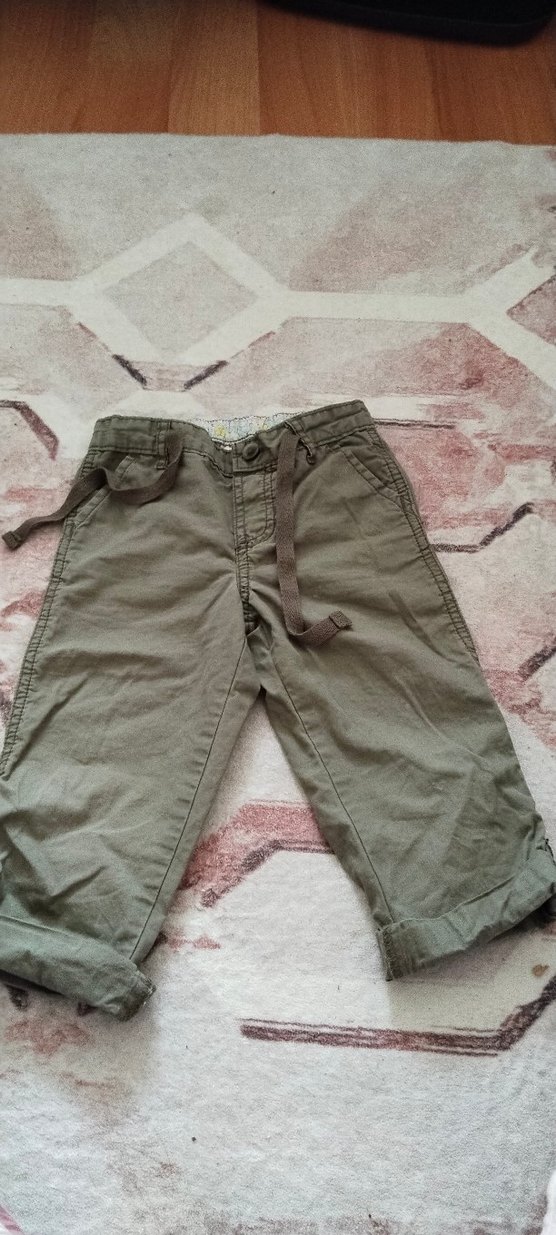 Kemerli Erkek Çocuk Keten Pantolon - Görsel 3