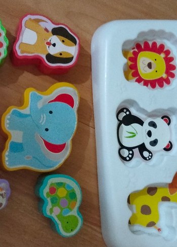 Renkli Hayvan Figürlü Çocuk Yapbozu - Görsel 4