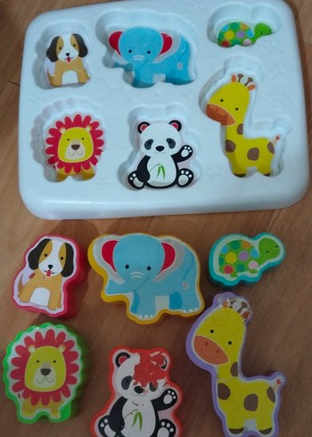 Renkli Hayvan Figürlü Çocuk Yapbozu - Görsel 6