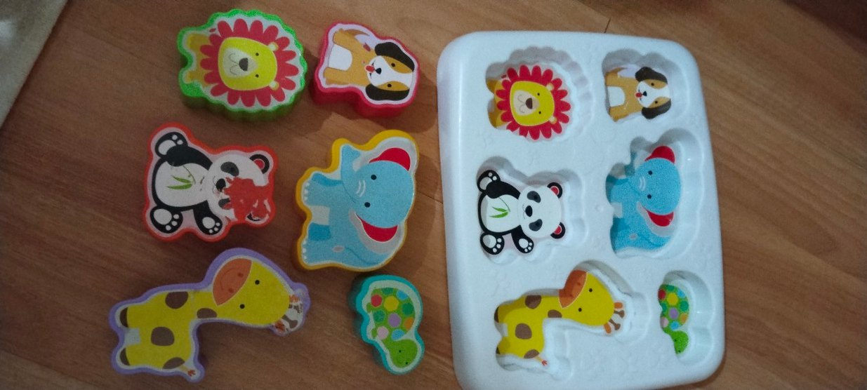 Renkli Hayvan Figürlü Çocuk Yapbozu - Görsel 4