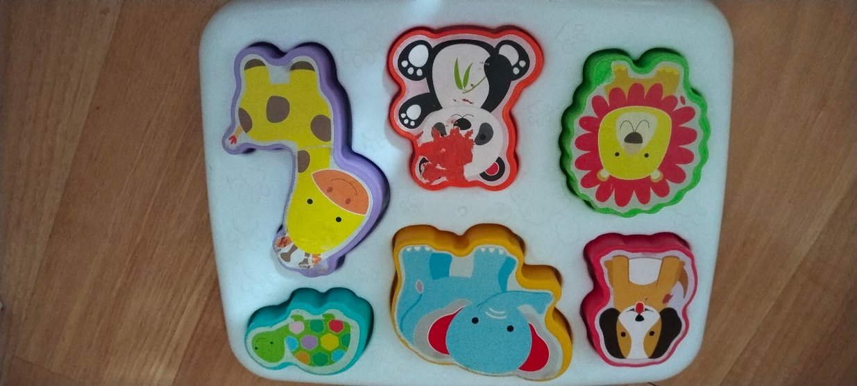 Renkli Hayvan Figürlü Çocuk Yapbozu - Görsel 2