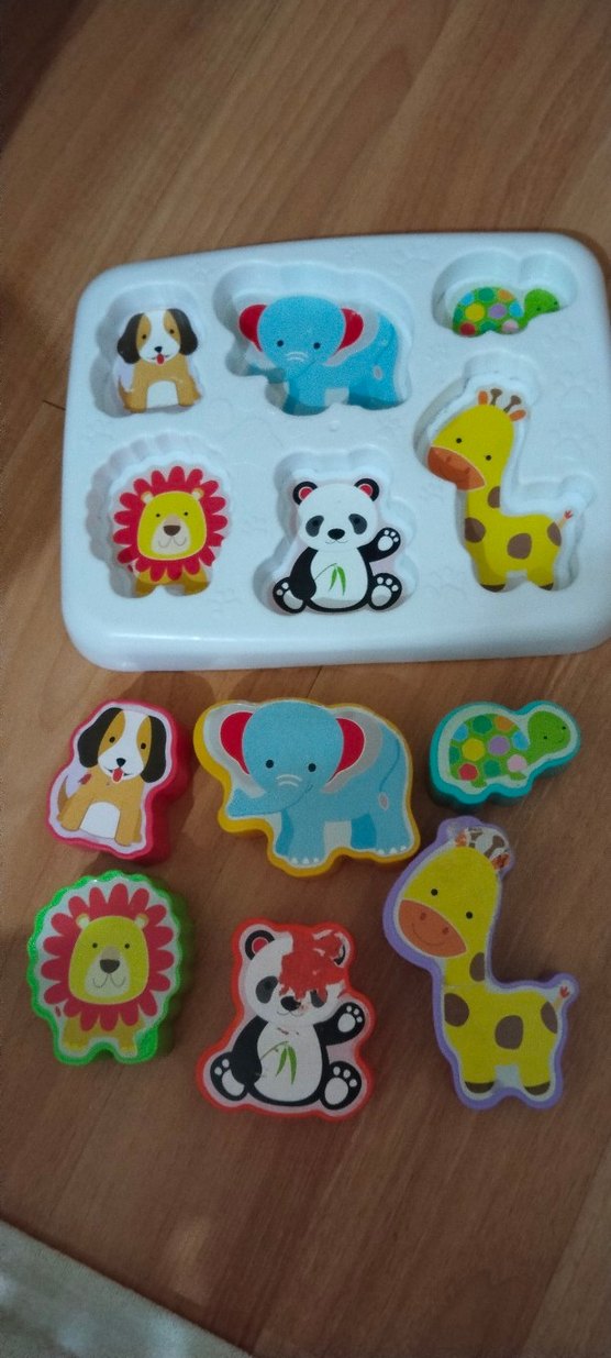 Renkli Hayvan Figürlü Çocuk Yapbozu - Görsel 5