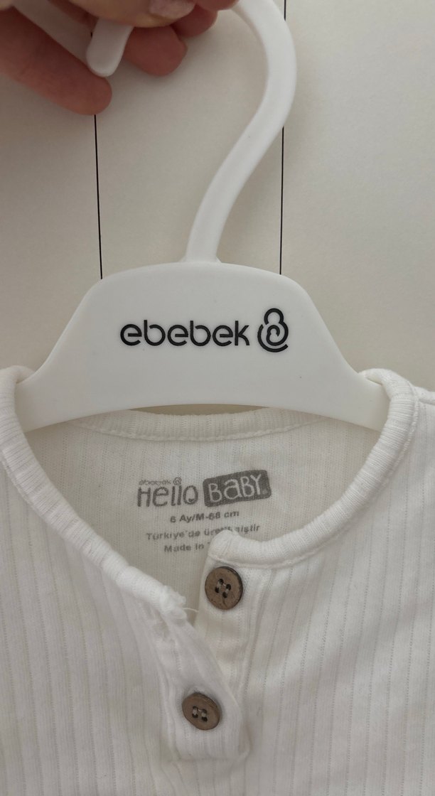 Beyaz Kız Çocuk Kısa Kollu Pamuklu Elbise - Görsel 2