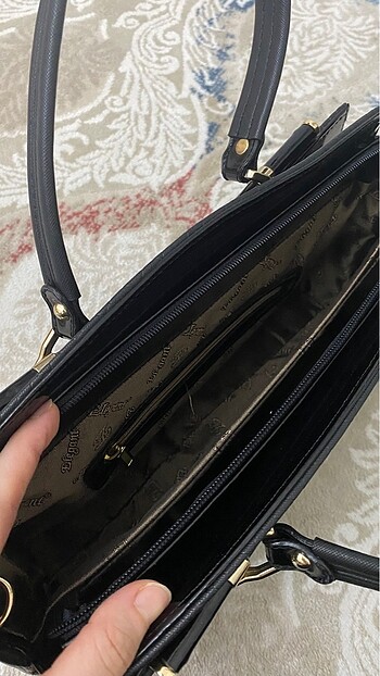 Siyah şık çanta - Görsel 6